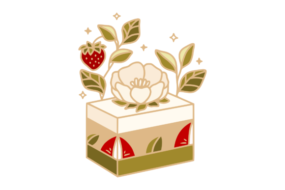 Delight in the Elegance of Strawberry, Green Tea, and Peony Flower Cake
