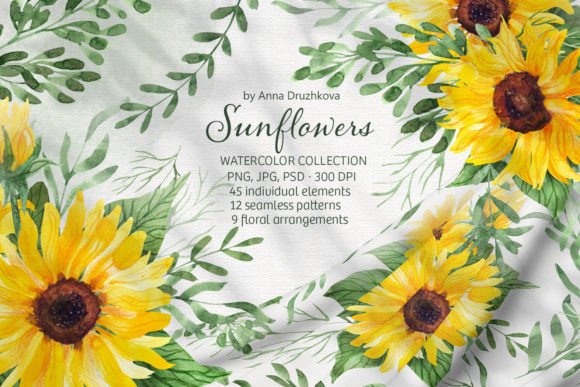 Discover the Beauty of Sunflowers Watercolor Collection