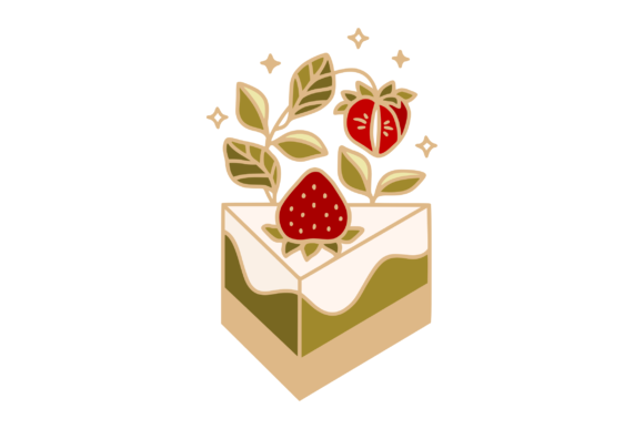 Enhancing Creativity with Green Tea, Strawberry Dessert Clipart: A Versatile Tool for Modern Design