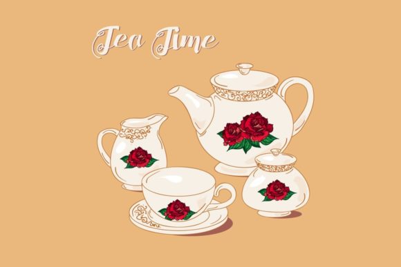 Enjoying the Perfect English Tea Time with Vintage Illustrations