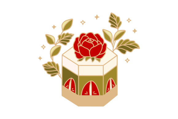 Exploring the Versatility of Strawberry, Green Tea, Rose Cake Clipart