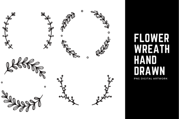 Flower Wreath Hand Drawn Collection