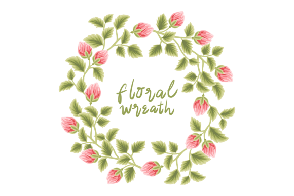 Flower Wreath with Rose Bud and Leaf PNG: A Versatile Design Element