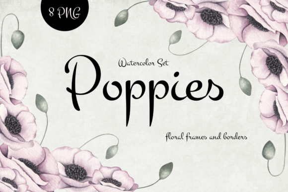 Strategic Use of Watercolor Set Poppies for Enhanced Visual Branding and Creative Projects