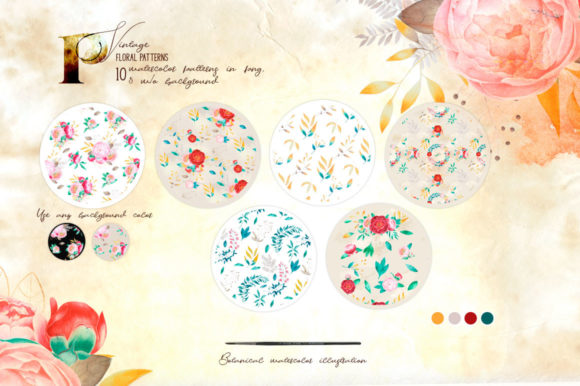 Unlock Your Creativity with Peones Watercolor Pattern PNG and Vintage Floral Designs